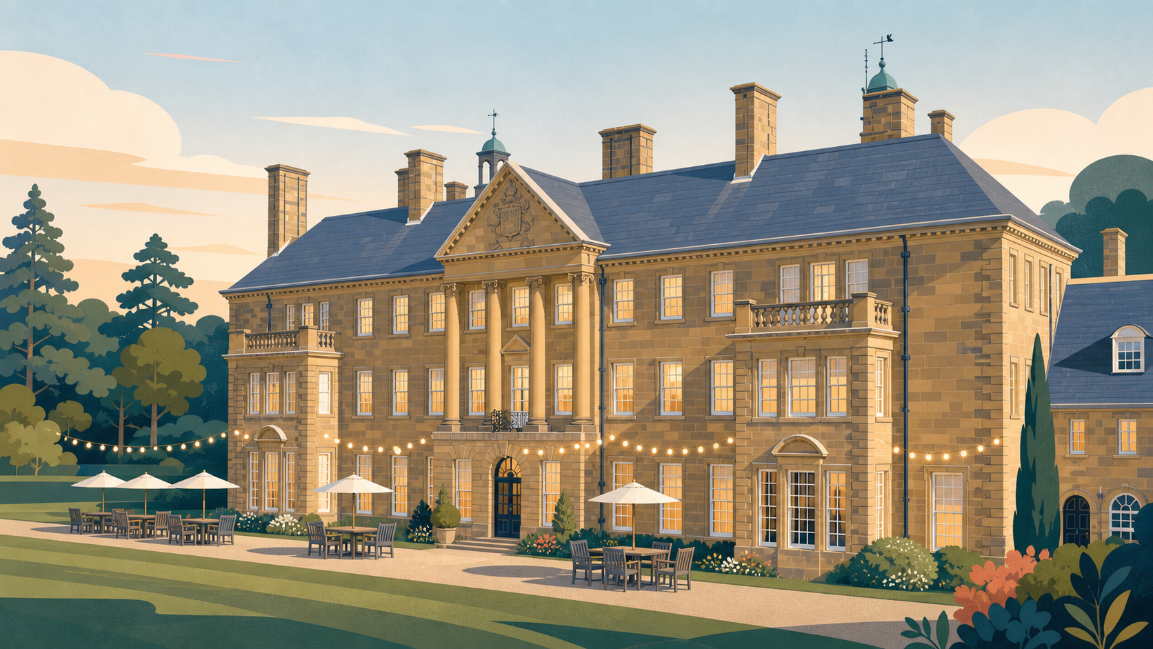 Illustration of the wedding venue